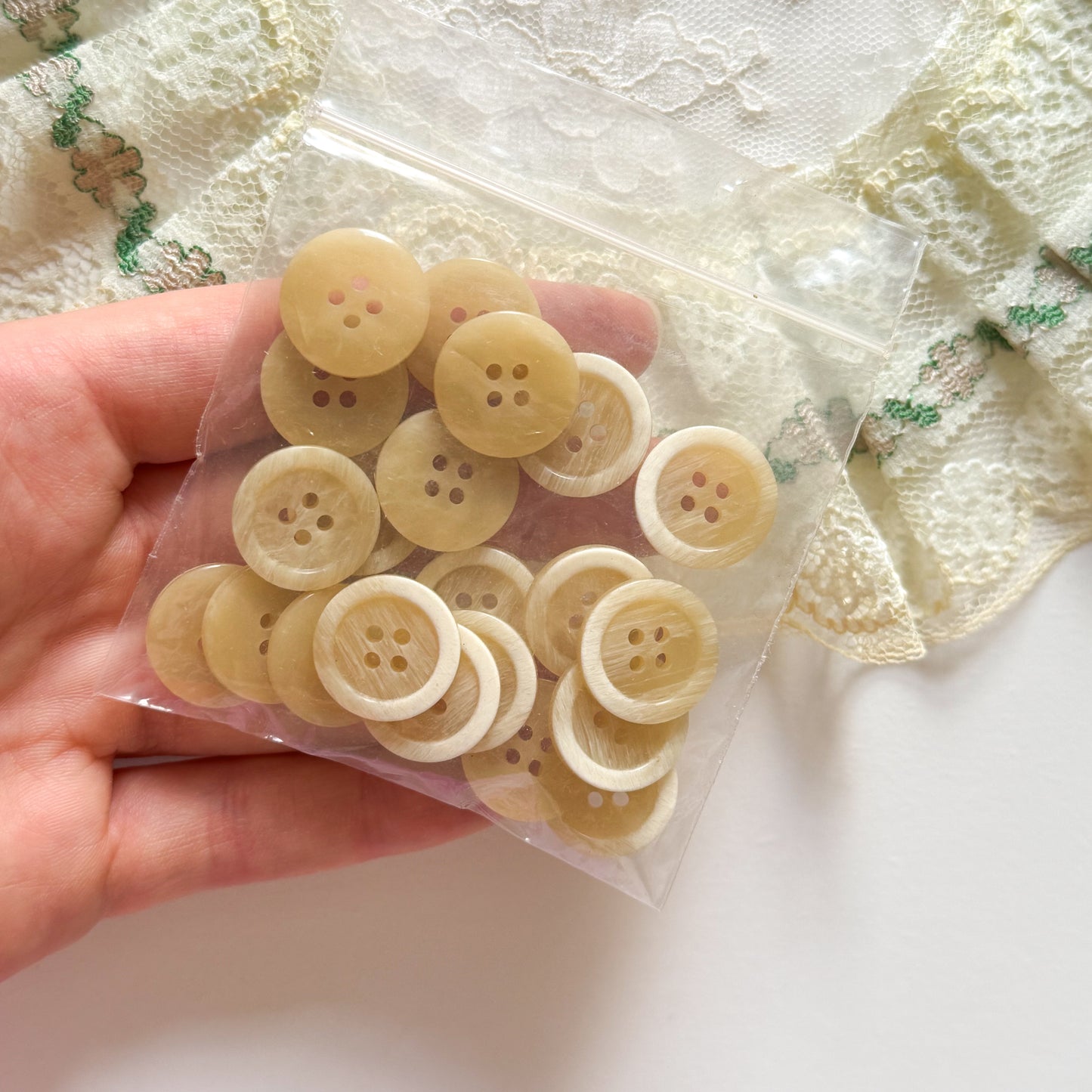Vintage Doily & Buttons