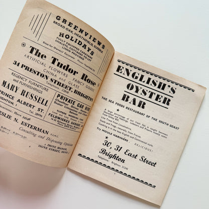 Theatre Royal Brighton Programme for Into Thin Air 1955