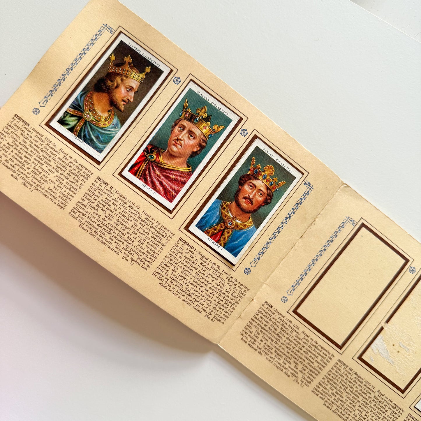 The Kings & Queens of England Cigarette Card Album 1935