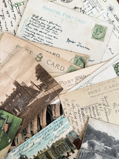 x5 Genuine Vintage Postcards 1900-1950s