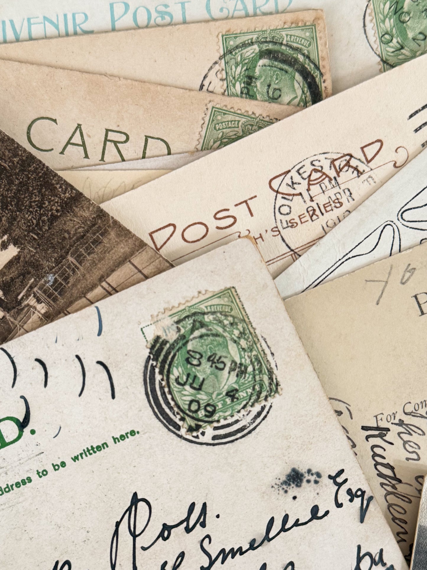 x5 Genuine Vintage Postcards 1900-1950s