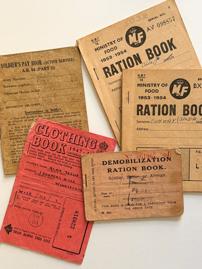 Ration Booklets from the 1940s & 50s