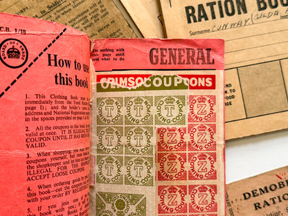 Ration Booklets from the 1940s & 50s