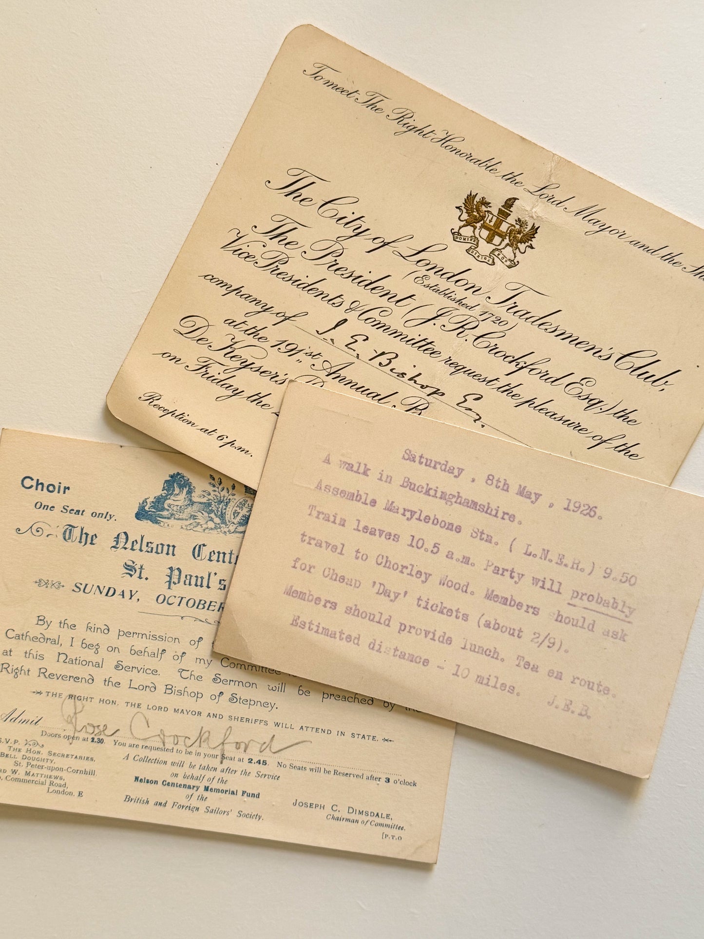 Vintage Banquet Invites