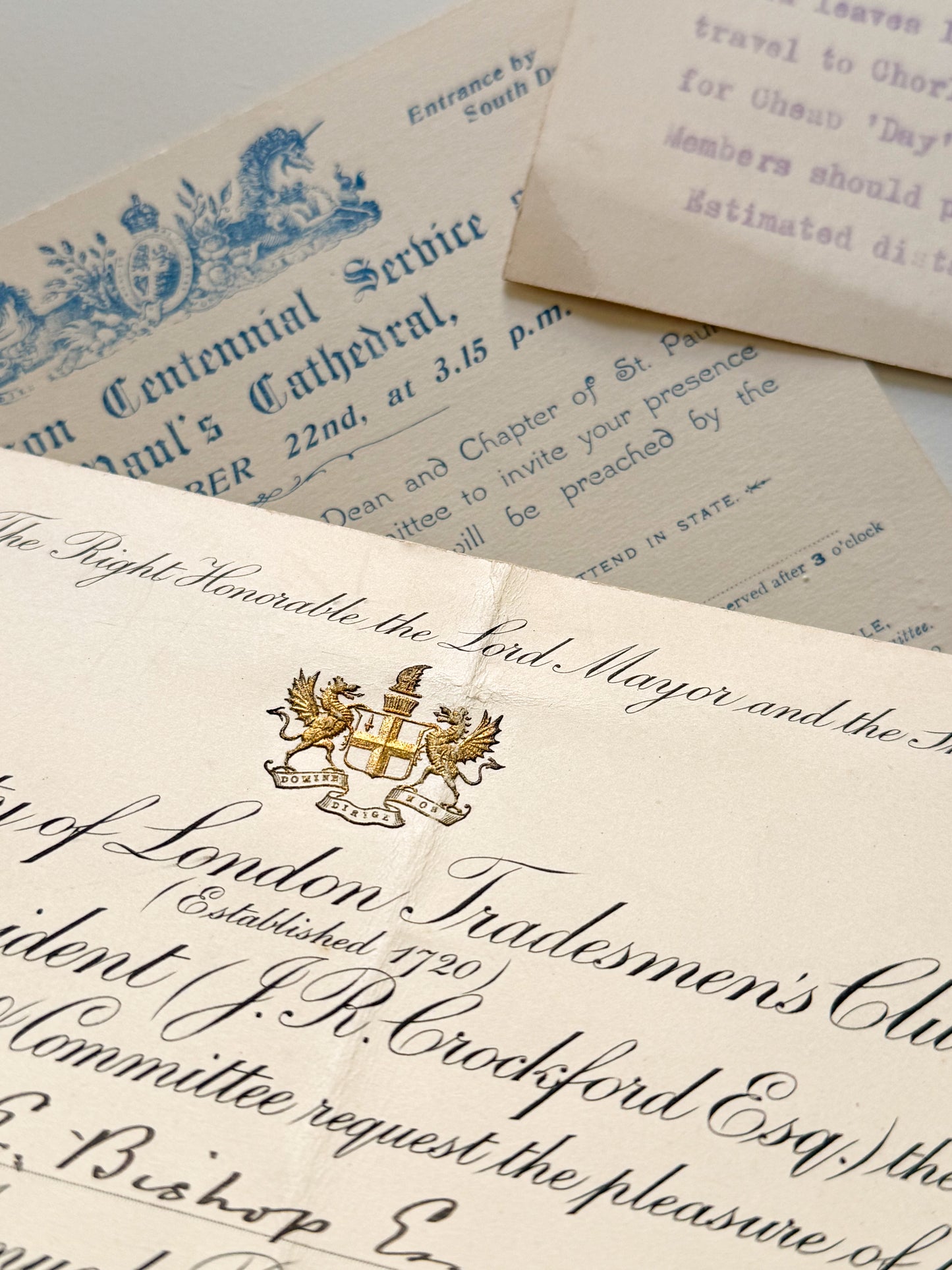 Vintage Banquet Invites