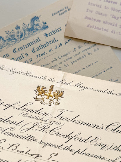 Vintage Banquet Invites