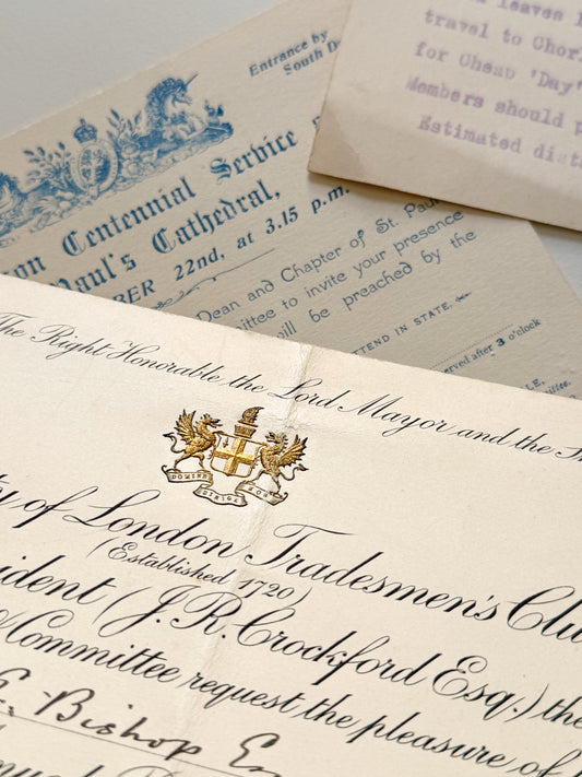 Vintage Banquet Invites