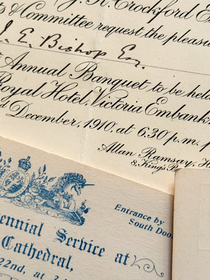 Vintage Banquet Invites
