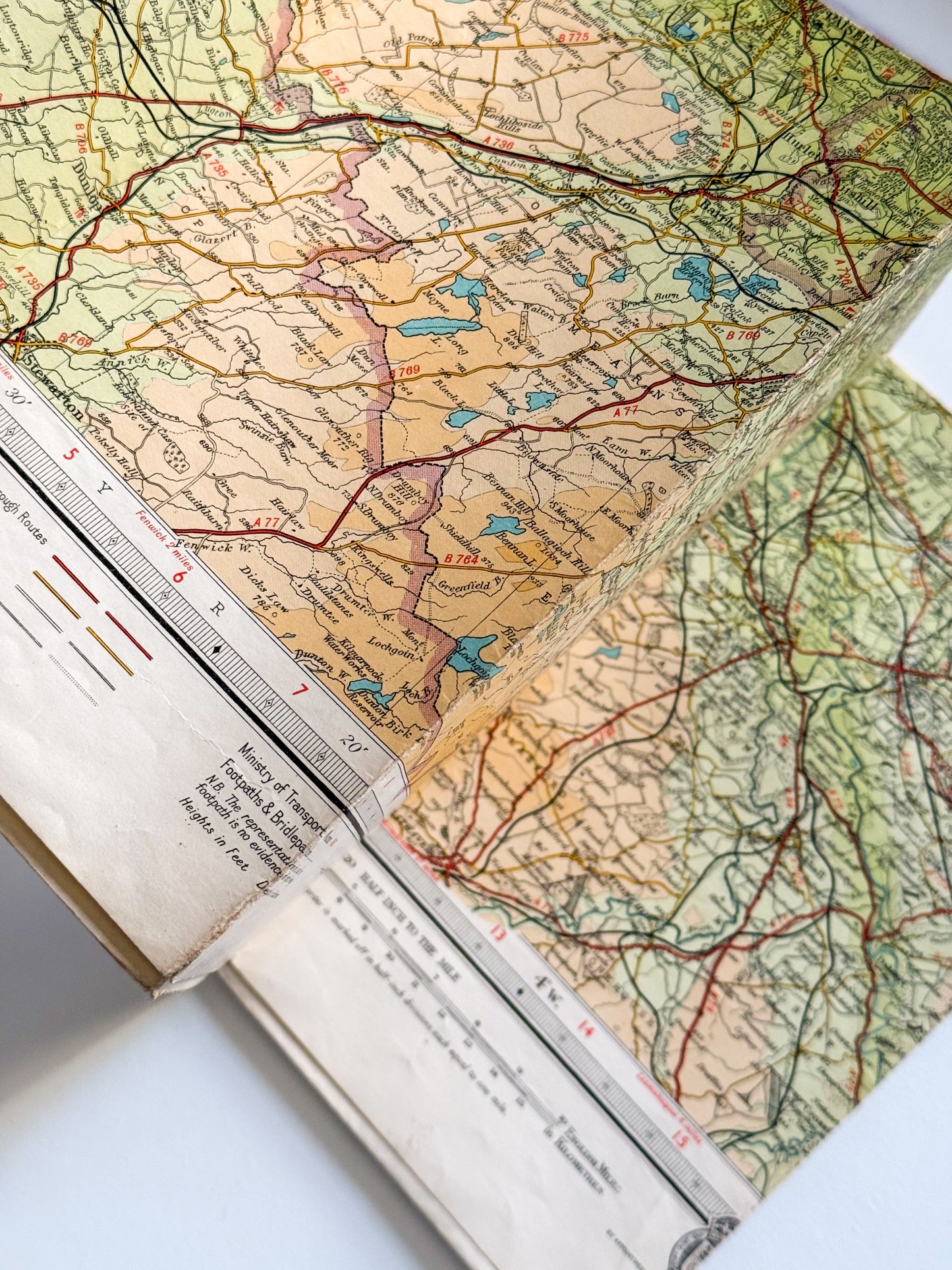 Bartholomew's Mid Scotland Map - Vintage Map
