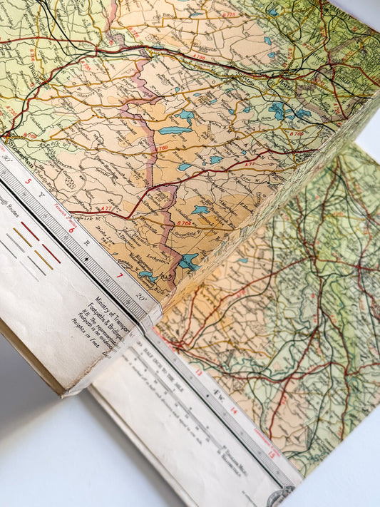 Bartholomew's Mid Scotland Map - Vintage Map