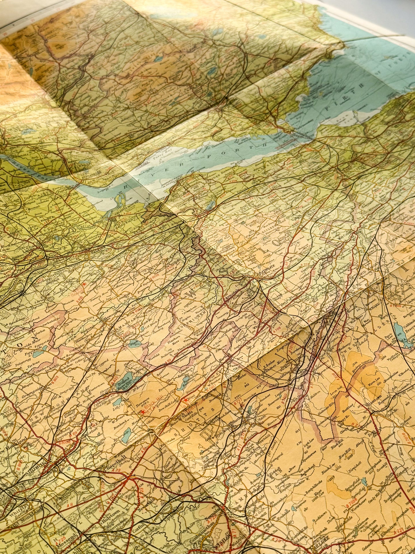 Bartholomew's Mid Scotland Map - Vintage Map