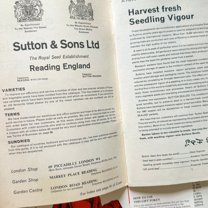 Sutton Seeds 1967 Catalogue
