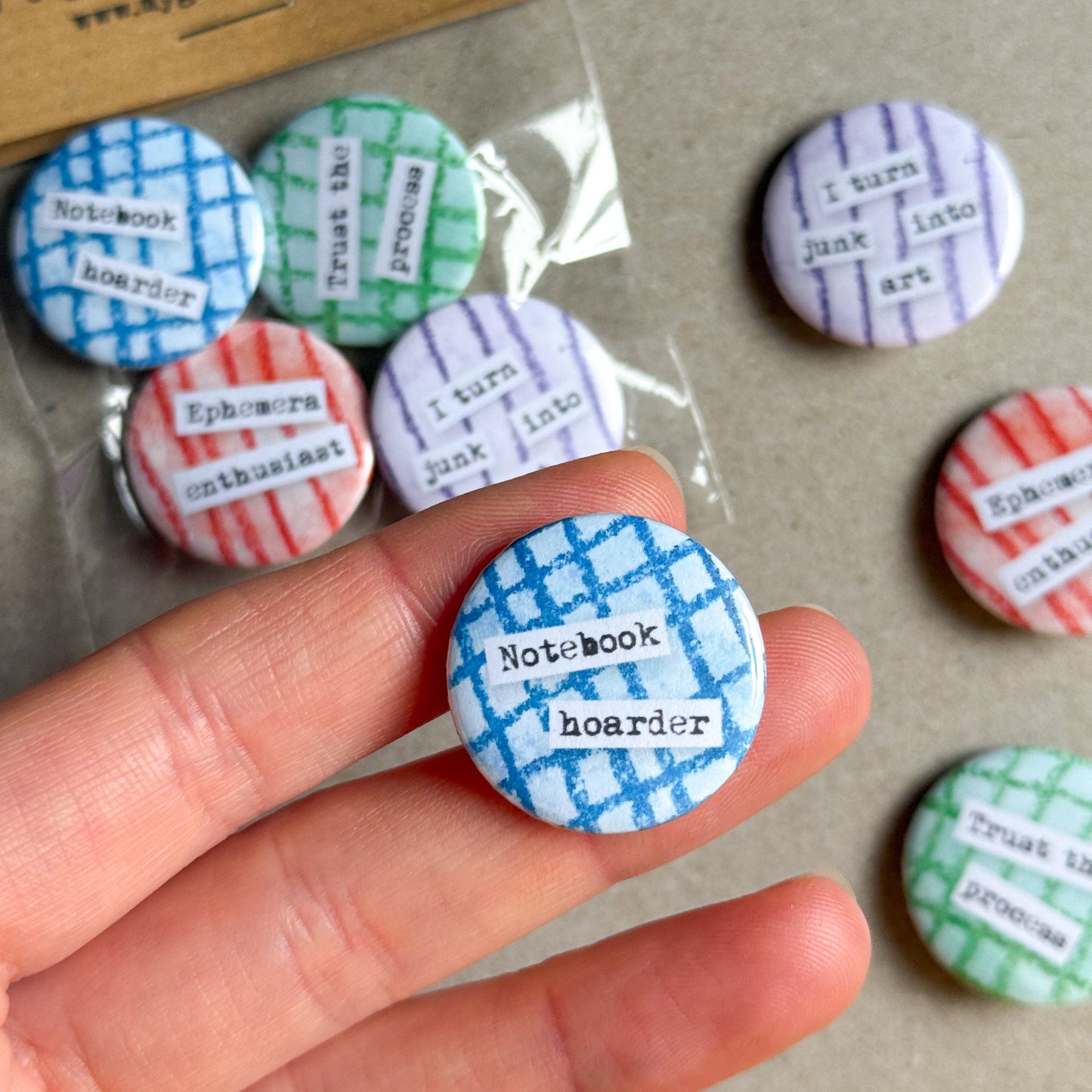 Journal Lover Button Badges
