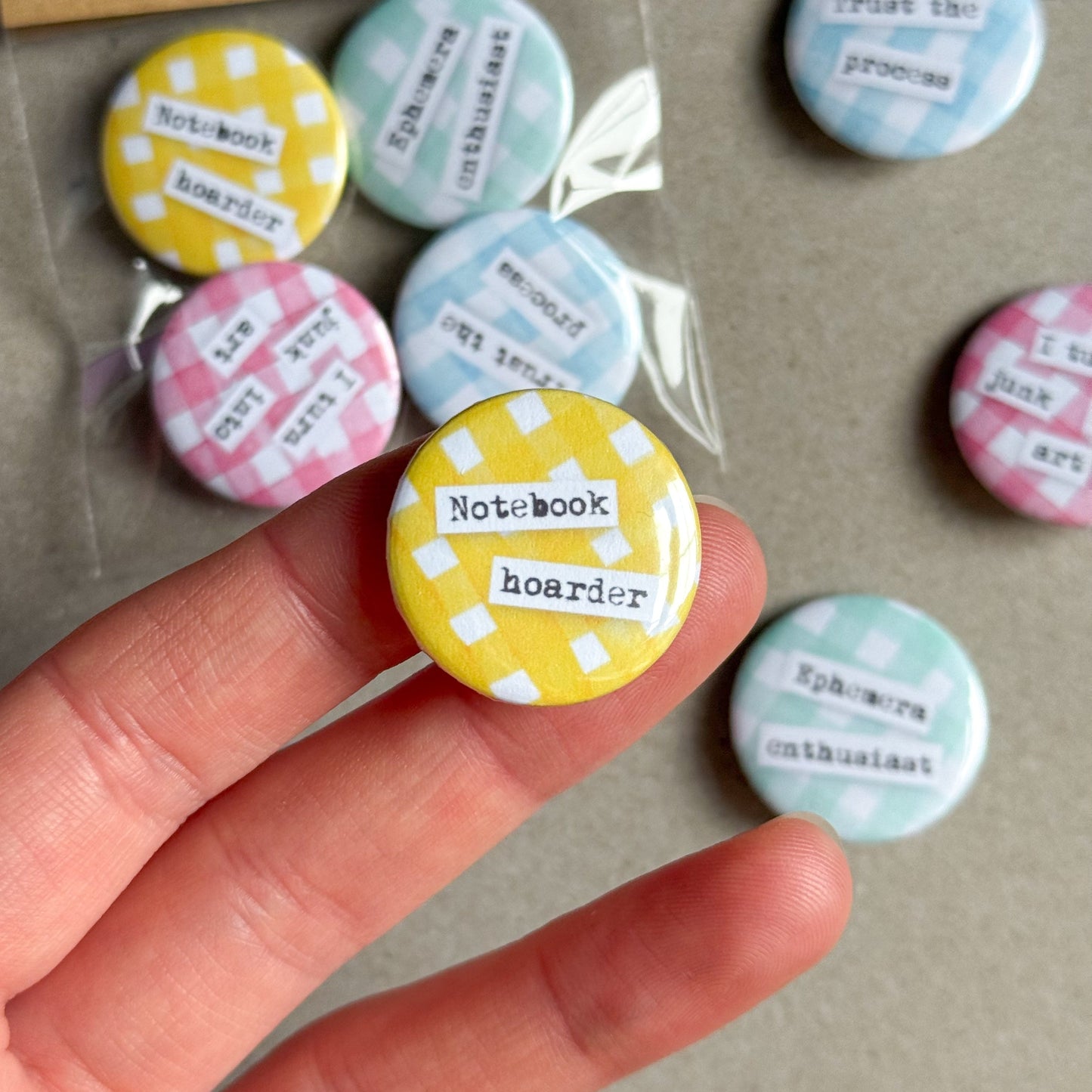 Journal Lover Button Badges