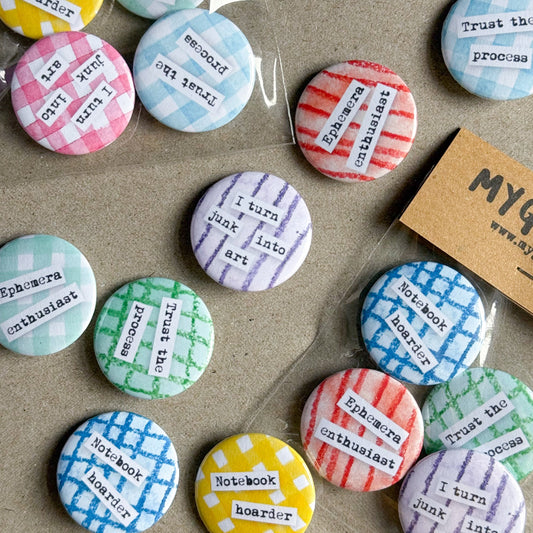Journal Lover Button Badges