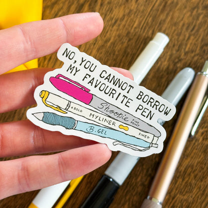 My Favourite Pen Vinyl Sticker