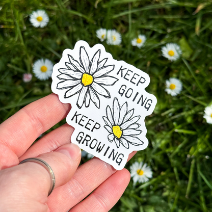 Keep Going Daisy Vinyl Sticker