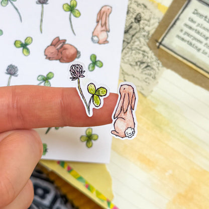Clover Bunnies A6 Sticker Sheet