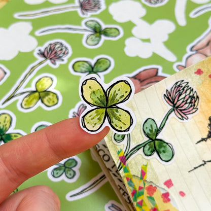 Clover Bunnies A5 Sticker Sheet