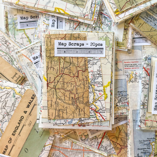 Map Scraps x20 pieces
