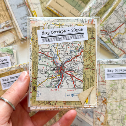 Map Scraps x20 pieces