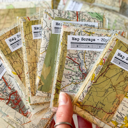 Map Scraps x20 pieces