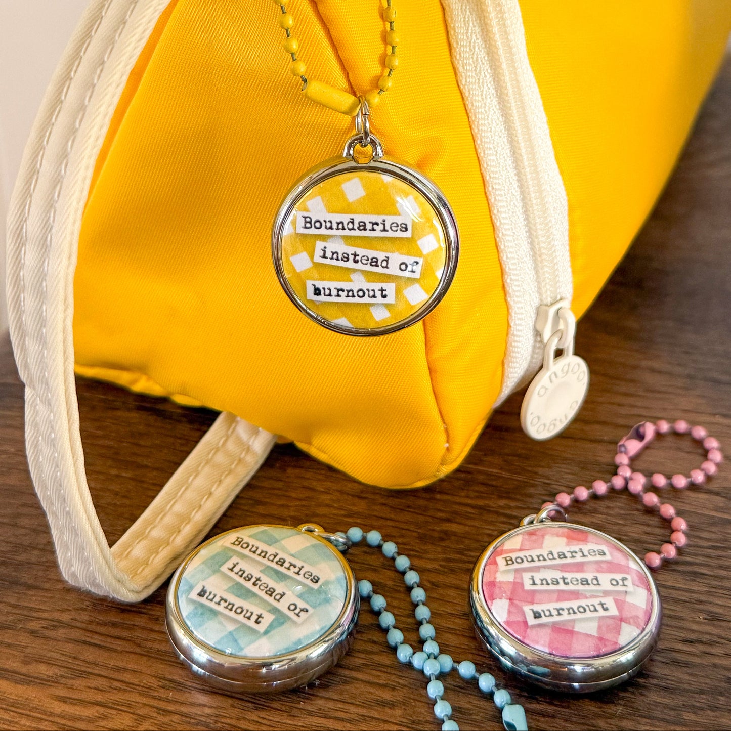 Boundaries Instead of Burnout Keychain