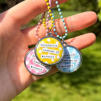 Boundaries Instead of Burnout Keychain