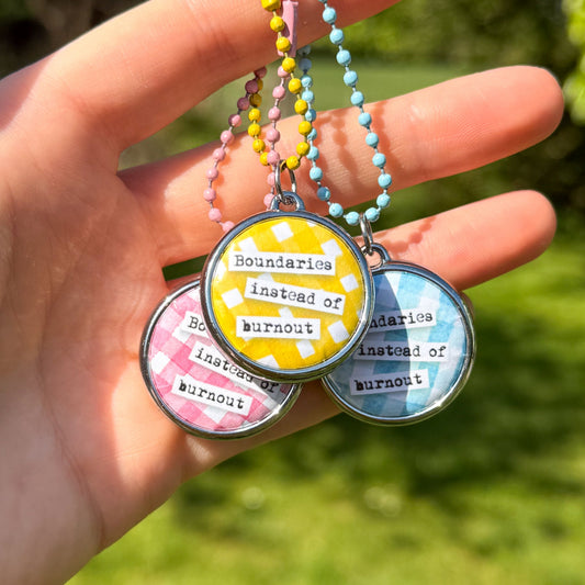 Boundaries Instead of Burnout Keychain