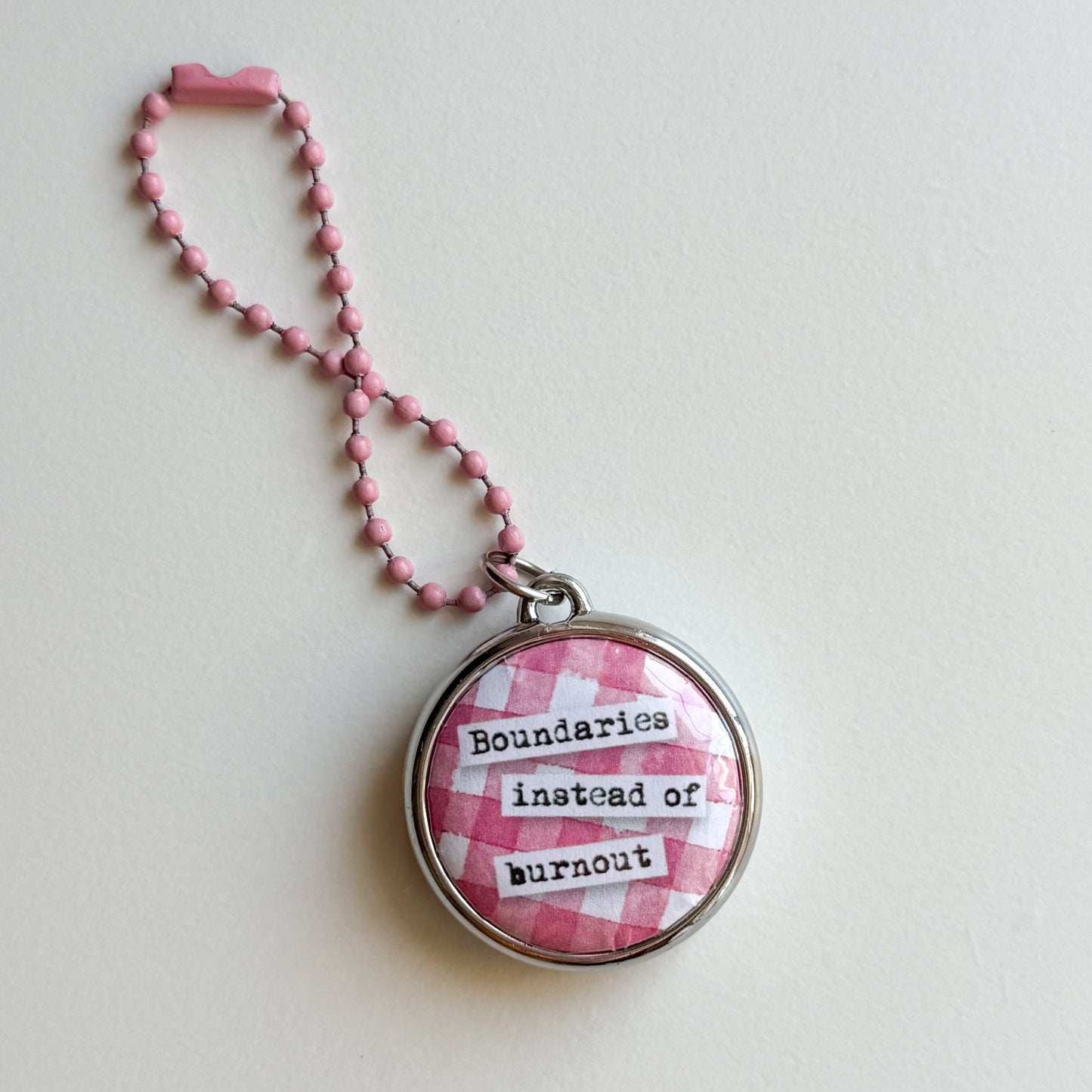 Boundaries Instead of Burnout Keychain