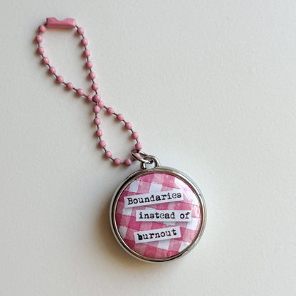 Boundaries Instead of Burnout Keychain