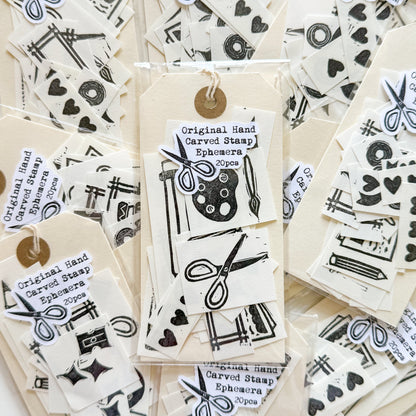Handcarved Stamp Ephemera
