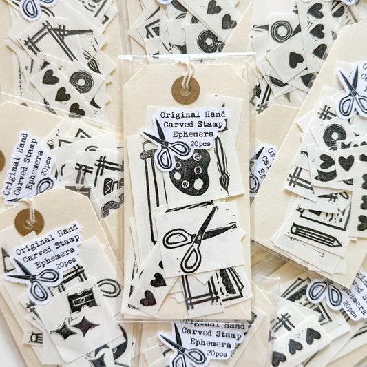 Handcarved Stamp Ephemera