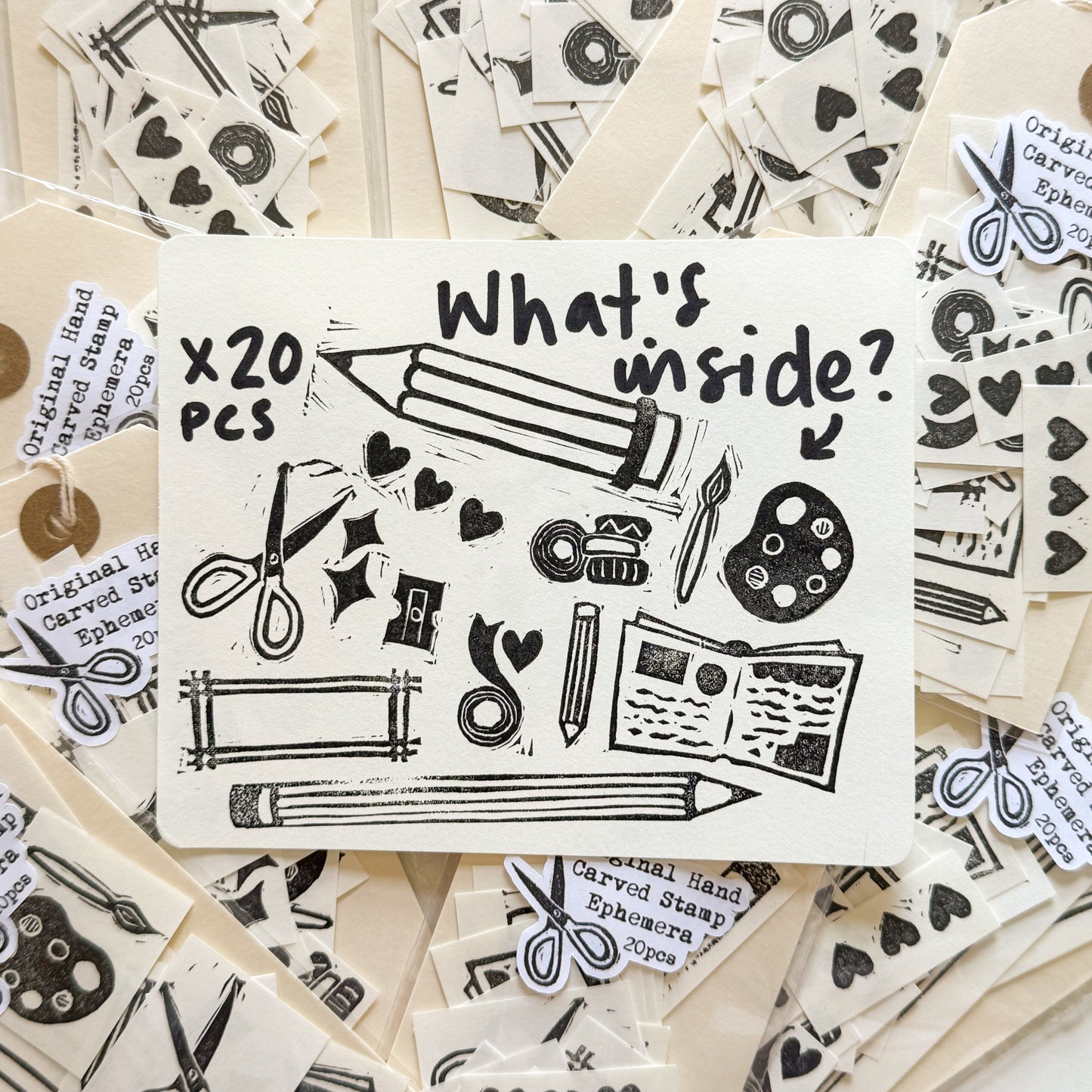 Handcarved Stamp Ephemera