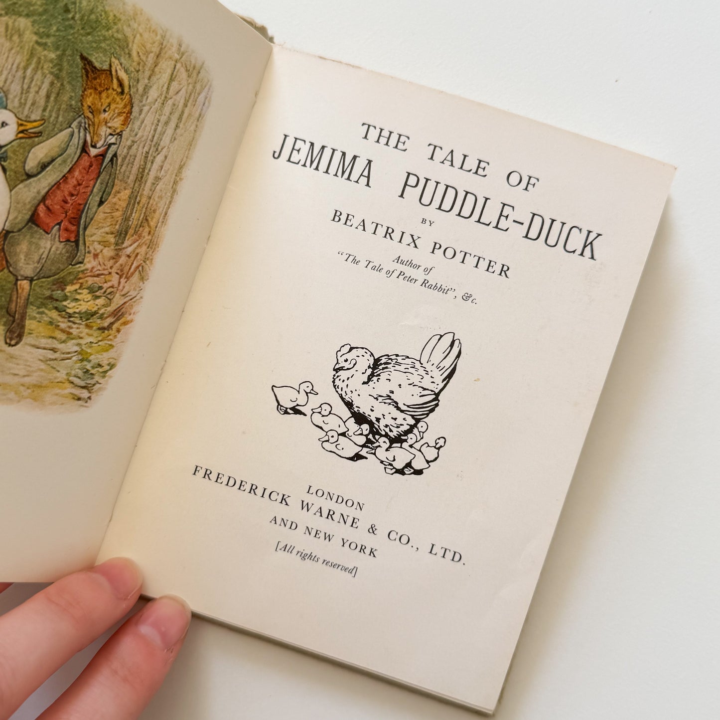 Jemima Puddle-Duck Vintage Beatrix Potter Children's Book