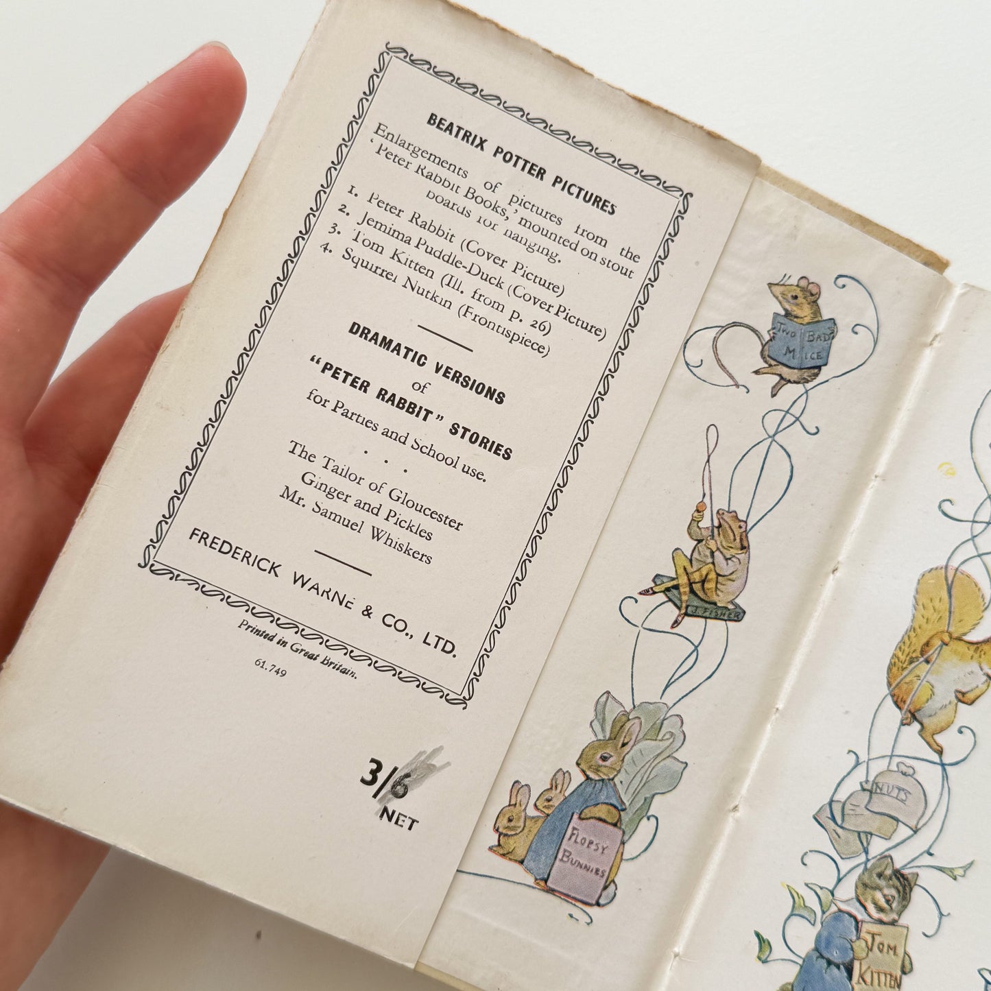Benjamin Bunny Vintage Beatrix Potter Children's Book
