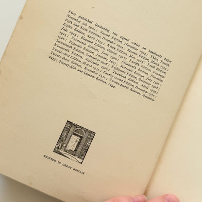 When We Were Very Young by A.A. Milne 1934 Edition