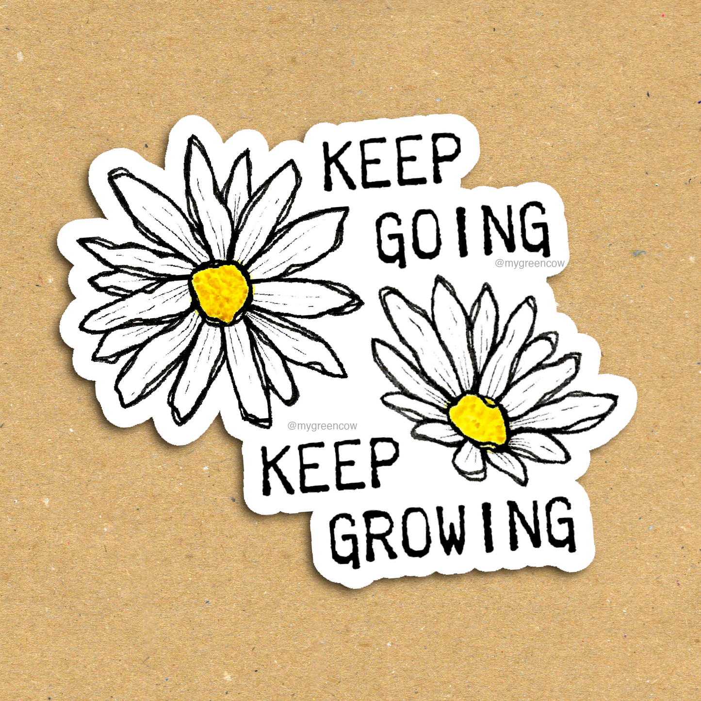 Keep Going Daisy Vinyl Sticker