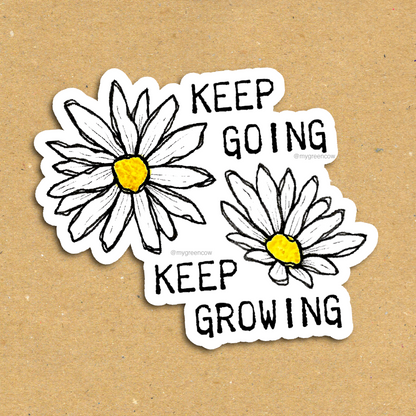 Keep Going Daisy Vinyl Sticker