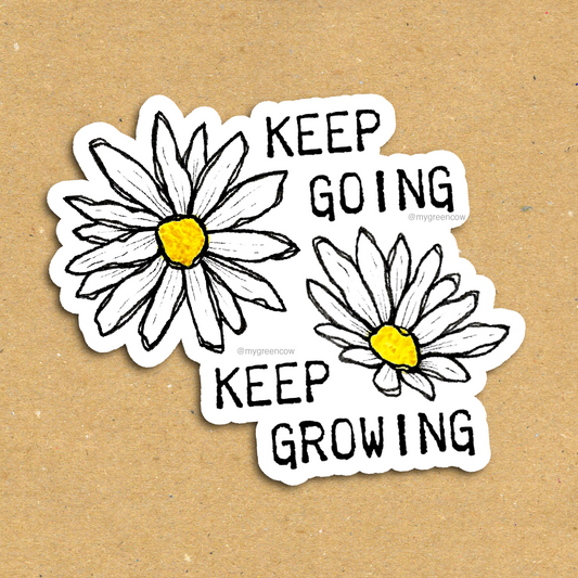 Keep Going Daisy Vinyl Sticker