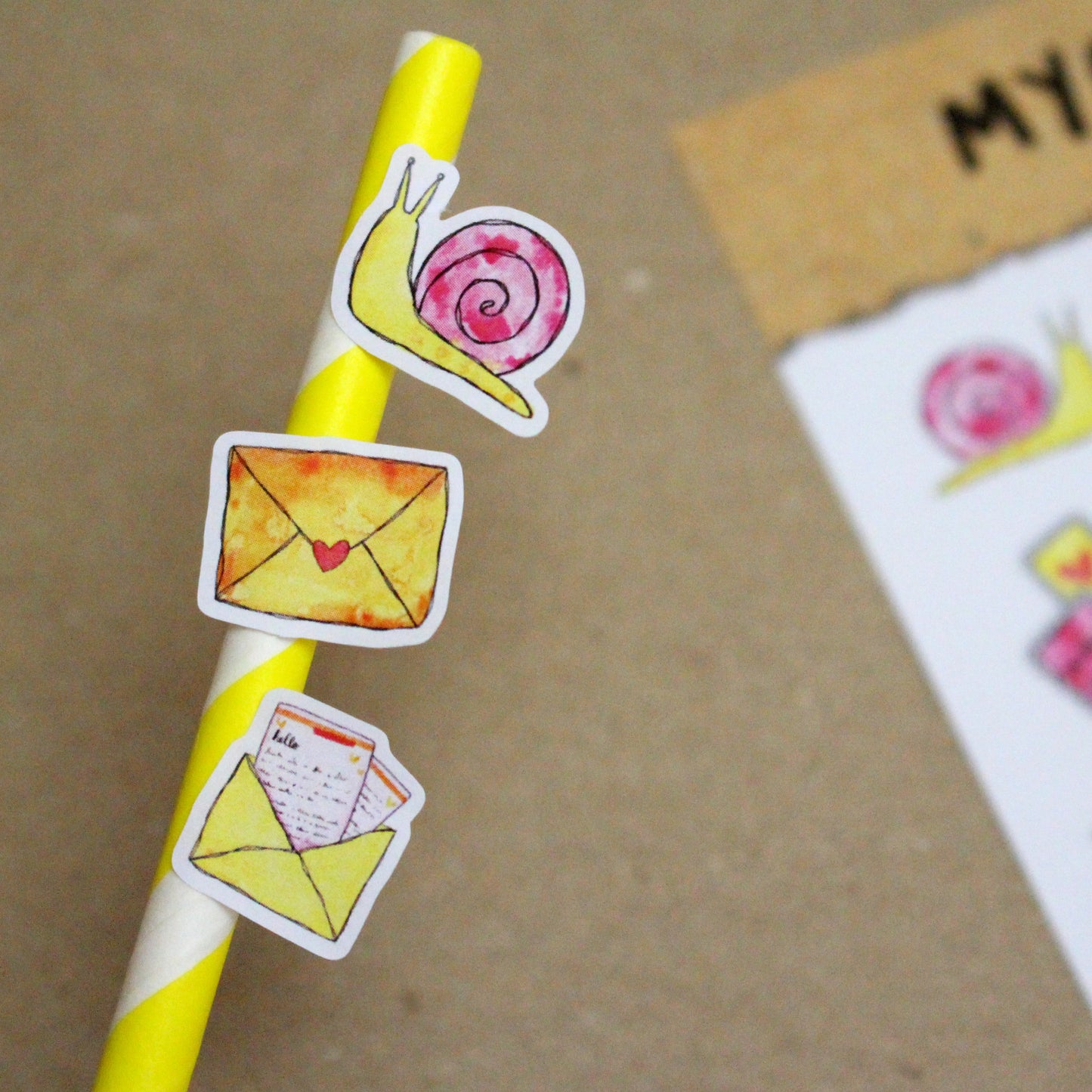 Sending Smiles A6 Sticker Sheet