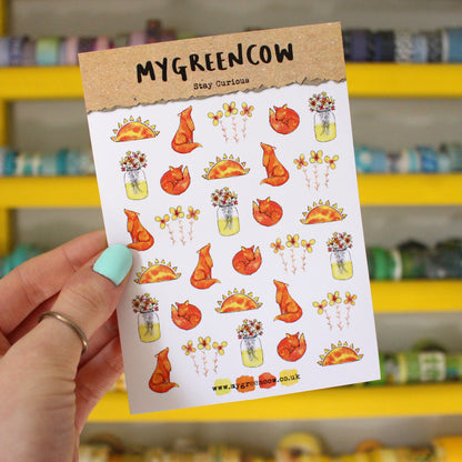 Stay Curious A6 Sticker Sheet