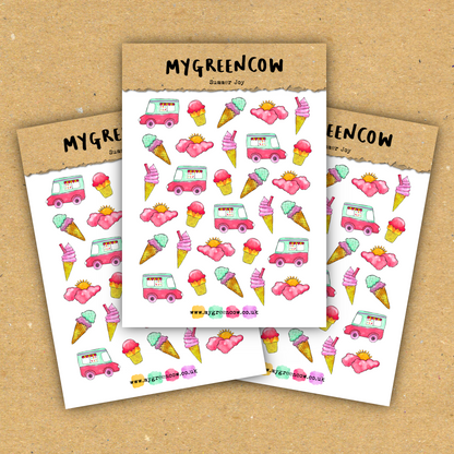 Summer Joy A6 Sticker Sheet