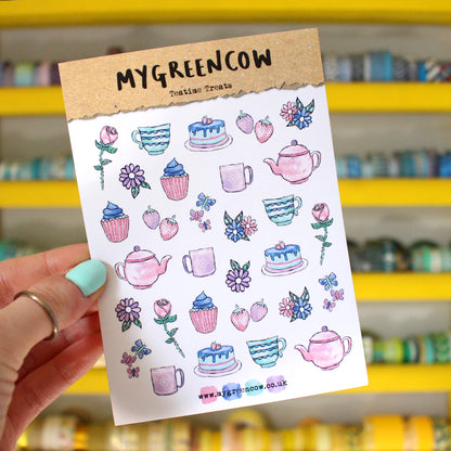 Teatime Treats A6 Sticker Sheet