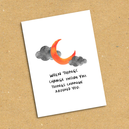 Crescent Moon "When Things Change" Postcard x5 Pack