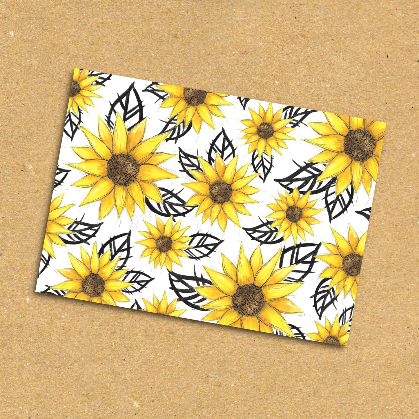 Sunflower Collage Postcard x5 Pack